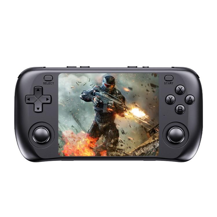 H36S 3.5 Inch IPS HD Screen Retro PSP Game Console Linux System GBA Handheld Video Game Console, Memory: 64G(Black) by bashfashion
