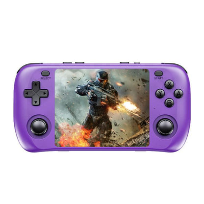 H36S 3.5 Inch IPS HD Screen Retro PSP Game Console Linux System GBA Handheld Video Game Console, Memory: 128G(Purple) by bashfashion