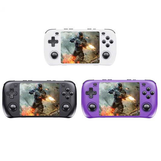 H36S 3.5 Inch IPS HD Screen Retro PSP Game Console Linux System GBA Handheld Video Game Console, Memory: 64G(Black) by bashfashion