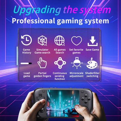 H36S 3.5 Inch IPS HD Screen Retro PSP Game Console Linux System GBA Handheld Video Game Console, Memory: 64G(Black) by bashfashion