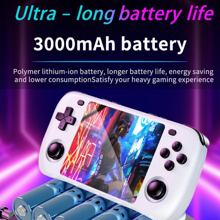 H36S 3.5 Inch IPS HD Screen Retro PSP Game Console Linux System GBA Handheld Video Game Console, Memory: 64G(Black) by bashfashion