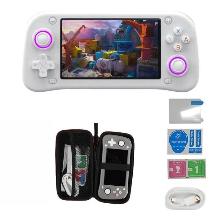 XF43 Retro Handheld Game Console Open Source 4.3 Inch Large Screen Gaming Video Players Console 128G(White) by bashfashion