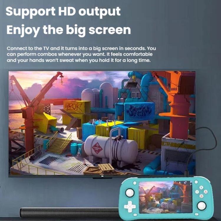 XF43 Retro Handheld Game Console Open Source 4.3 Inch Large Screen Gaming Video Players Console 128G(Gray) by bashfashion