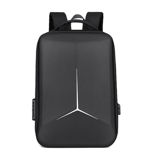 17.3-18 Inch Hard Shell Laptop Backpack with USB+Type-C Charging Ports Unisex Anti-Theft Business Travel Bag, Color: Airbag Black by bashfashion