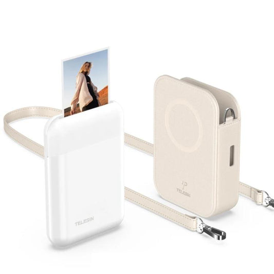 TELESIN Portable Instant Photo Printer With Magnetic Bag & Self-Adhesive Photo Paper For Travel & Memories(White) by Huawei