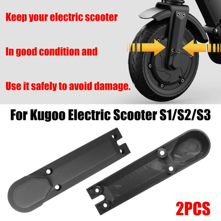 2pcs /Pack Front Wheel Cover For Kugoo 8 Inch Electric Scooter(Black) by bashfashion