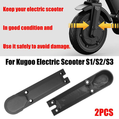 2pcs /Pack Front Wheel Cover For Kugoo 8 Inch Electric Scooter(Black) by bashfashion