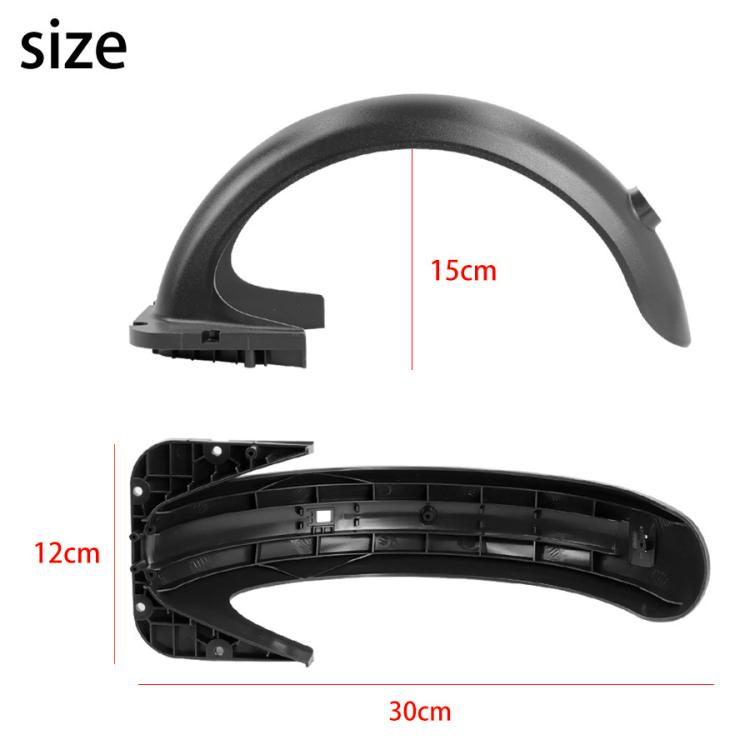 Rear Wheel Mudguard for Ninebot MAX G30 Electric Scooter Durable Replacement Mudguard(Black) by bashfashion
