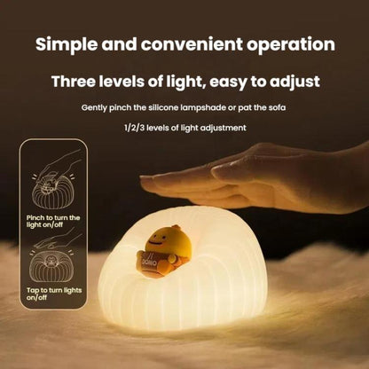 ICARER FAMILY IF-YD01 Cartoon Silicone Night Light Bedroom Bedside Lamp Baby Feeding Lamp(Beige) by ICARER FAMILY