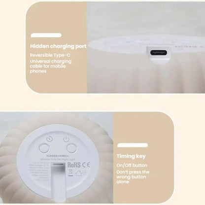 ICARER FAMILY IF-YD01 Cartoon Silicone Night Light Bedroom Bedside Lamp Baby Feeding Lamp(Beige) by ICARER FAMILY