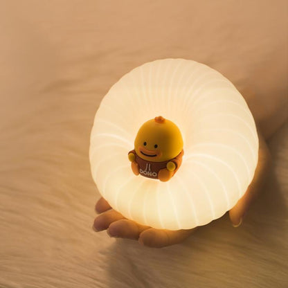 ICARER FAMILY IF-YD01 Cartoon Silicone Night Light Bedroom Bedside Lamp Baby Feeding Lamp(Beige) by ICARER FAMILY