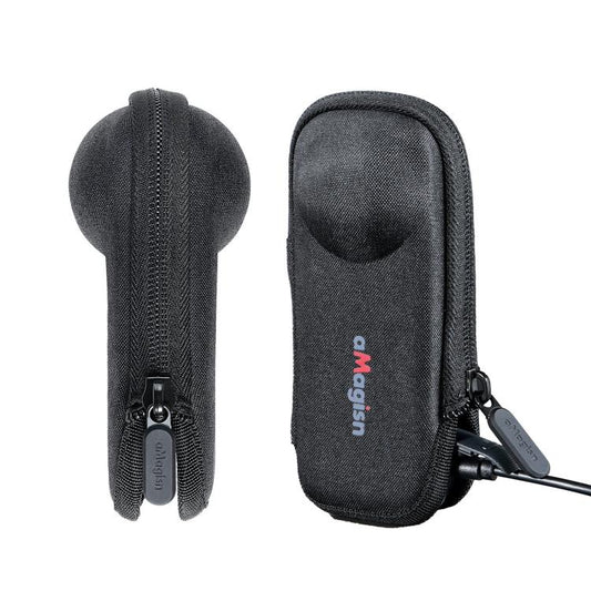 For Insta360 X5 Camera aMagisn Storage Bag Hard Shell Protective Case with Carabiner Clip by aMagisn