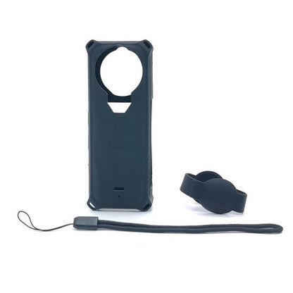 For Insta360 X5 Camera Silicone Cover Case With Lens Cap Shockproof Protective Shell(Black) by bashfashion