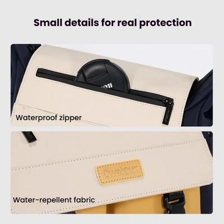 Cwatcun D191 Large Shoulder Camera Bag Waterproof Crossbody Microsingle DSLR Camera Messenger Bag by Cwatcun