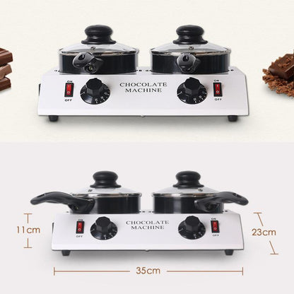 Dessert Making Double Cylinder Chocolate Hot Melt Machine UK Plug by bashfashion