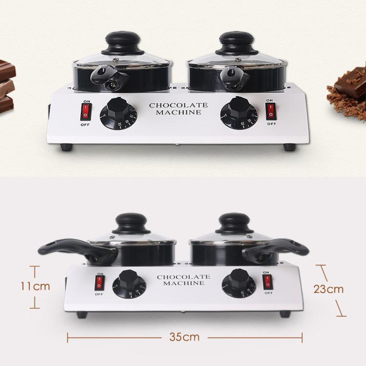 Dessert Making Double Cylinder Chocolate Hot Melt Machine US Plug by bashfashion