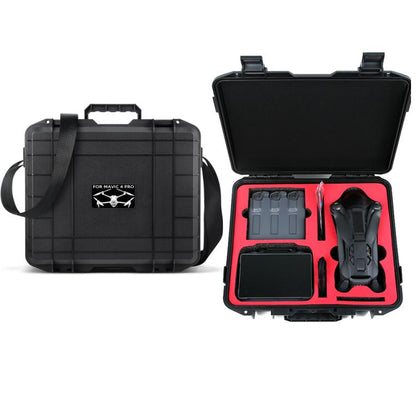 For DJI Mavic 4 Pro Creator Combo RC Pro 2 Explosion-Proof Case Storage Box Suitcase With Shoulder Strap(White Pattern) by bashfashion