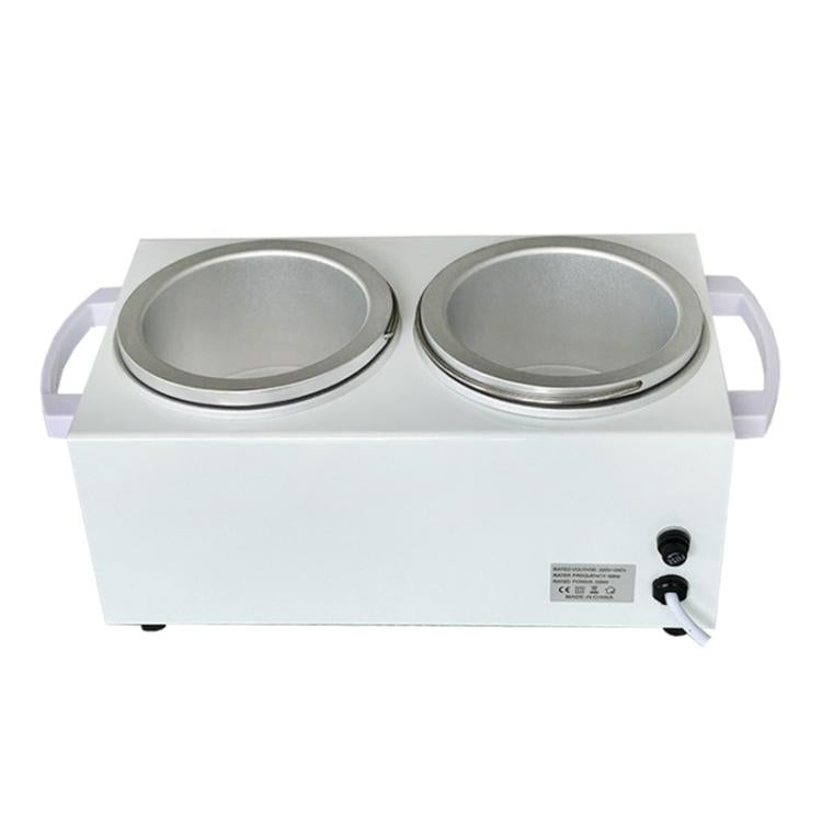 Double Pots Chocolate Melt Machine Temperature Control Hand Wax Machine Hand Heat Stirring Tool(EU Plug) by bashfashion