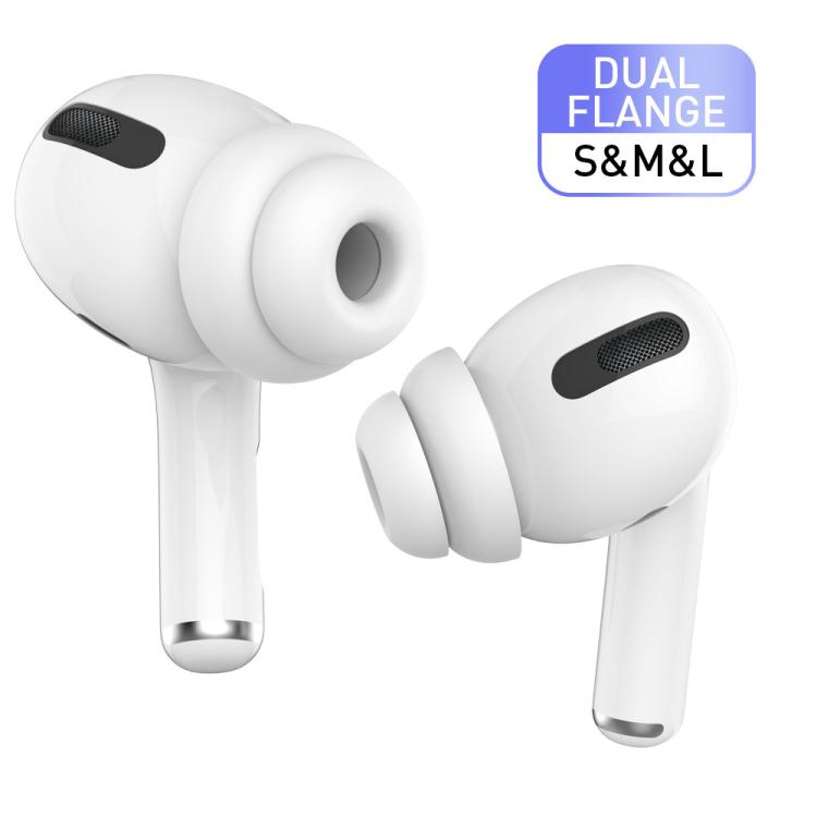 For AirPods Pro / Pro 2 AhaStyle PT99-2 Earphone Silicone Earbuds, Size: L(White) by AhaStyle