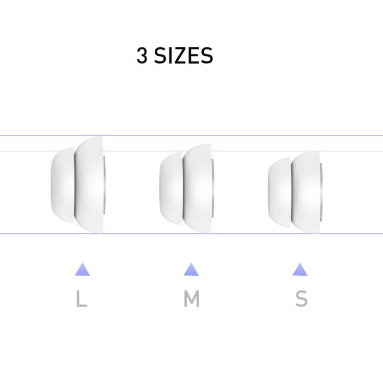 For AirPods Pro / Pro 2 AhaStyle PT99-2 Earphone Silicone Earbuds, Size: M(White) by AhaStyle