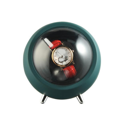 Smart Watch Winder With Anti-Magnetic Protection Silent Operation Dual Power Modes USB/Battery(Green) by bashfashion