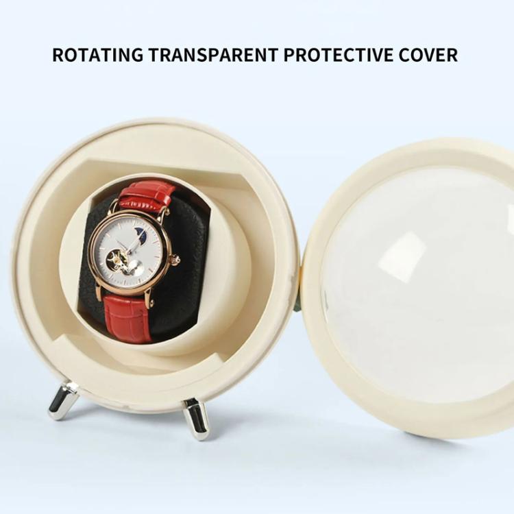 Smart Watch Winder With Anti-Magnetic Protection Silent Operation Dual Power Modes USB/Battery(White) by bashfashion