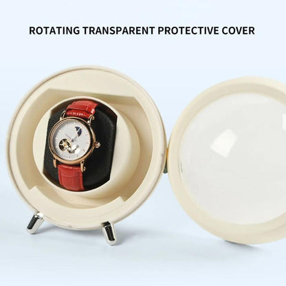 Smart Watch Winder With Anti-Magnetic Protection Silent Operation Dual Power Modes USB/Battery(White) by bashfashion
