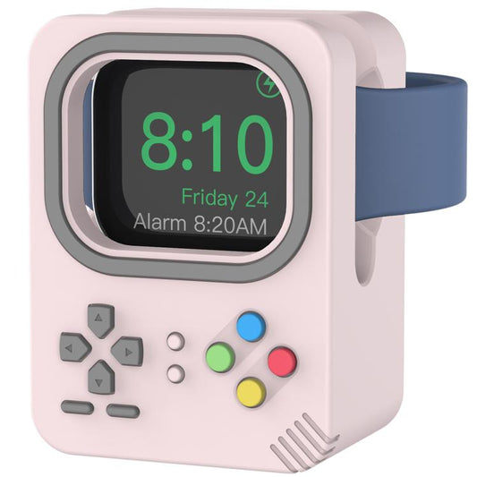 For Apple Watch AhaStyle DD05 Silicone Mini Charging Stand, Without Charger(Pink) by AhaStyle