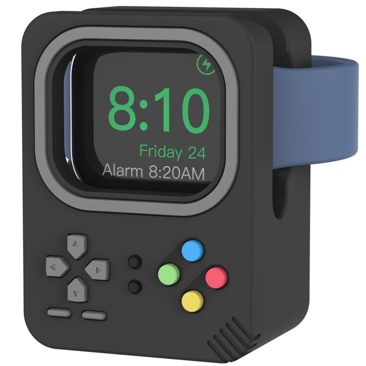 For Apple Watch AhaStyle DD05 Silicone Mini Charging Stand, Without Charger(Black) by AhaStyle