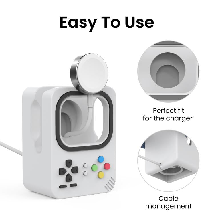 For Apple Watch AhaStyle DD05 Silicone Mini Charging Stand, Without Charger(Black) by AhaStyle