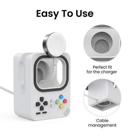 For Apple Watch AhaStyle DD05 Silicone Mini Charging Stand, Without Charger(Black) by AhaStyle