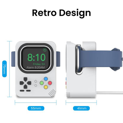 For Apple Watch AhaStyle DD05 Silicone Mini Charging Stand, Without Charger(Blue) by AhaStyle