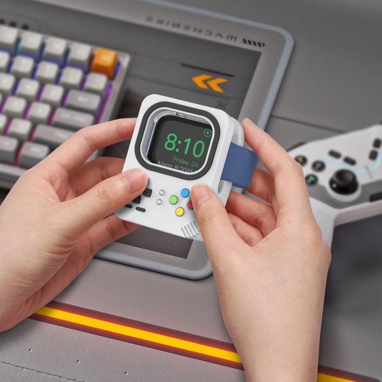 For Apple Watch AhaStyle DD05 Silicone Mini Charging Stand, Without Charger(Gray) by AhaStyle