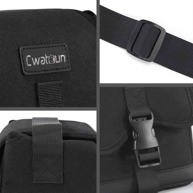 Cwatcun D186 Small Anti-scratch Lightweight Camera Shoulder Bag Camera Portable Crossbody Storage Bag(Black) by Cwatcun