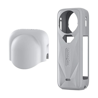 aMagisn Body Case+Lens Cap For Insta360 X5 Action Camera Protective Accessories Gray by aMagisn