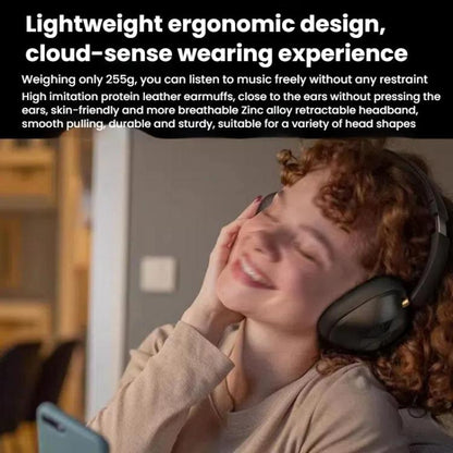 OneOdio Focus A5 ANC Active Noise Reduction Headset Wireless Bluetooth Gaming Sports Headset(Black) by OneOdio