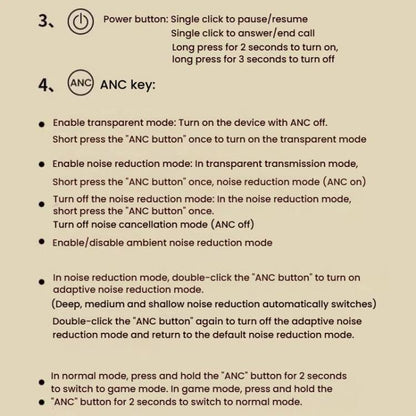 OneOdio Focus A5 ANC Active Noise Reduction Headset Wireless Bluetooth Gaming Sports Headset(White) by OneOdio