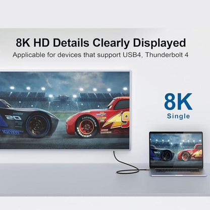 QGeeM USB4 Type-C PD 240W Fast Charging Cable With Digital Display, 40Gbps Data Transfer, 8K 60Hz Video Output For Laptop/Phone/Tablet 1m by QGeeM