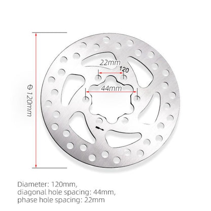 For Niu KQi3 KQi2 Electric Scooter 120mm 6-Bolt Disc Brake Rotor with Mounting Screws by bashfashion