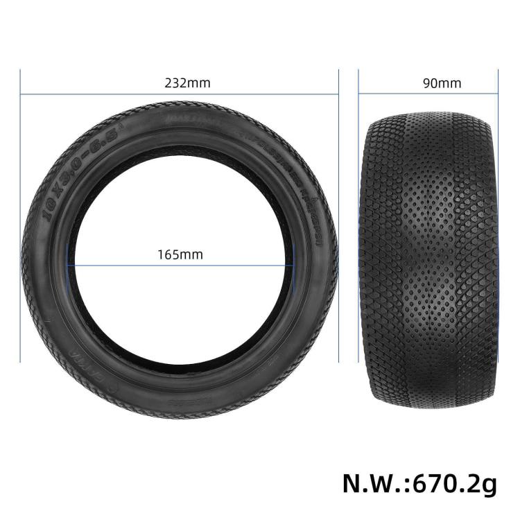 10x3.0-6.5 Tubeless Tire for Ninebot Max G30 Electric Scooter 10 Inch Thickened Anti-Slip Replacement Tire by bashfashion