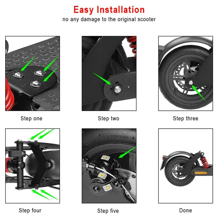 For Xiaomi Scooter Pro/Pro 2 Electric Scooter Rear Shock Absorber Suspension System Ride Vibration Reduction Kit Red by bashfashion