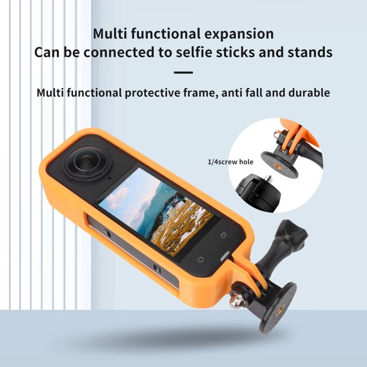 For Insta360 X5 360 Camera CQT Expandable Protective Cage Shockproof Case Vertical Black by CQT