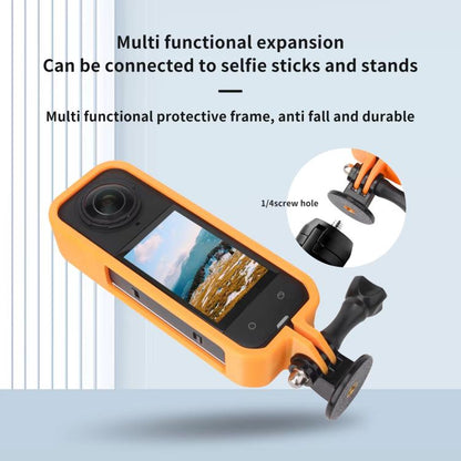 For Insta360 X5 360 Camera CQT Expandable Protective Cage Shockproof Case Vertical Black by CQT