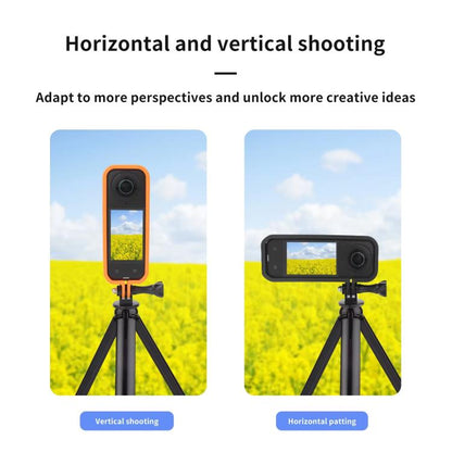 For Insta360 X5 360 Camera CQT Expandable Protective Cage Shockproof Case Vertical Black by CQT