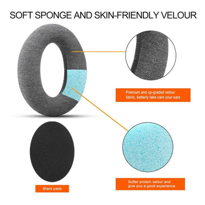 1pair Replacement Ear Pads For Sennheiser HD545, HD565, HD580, HD600, HD650 Headphones(Linen Gray) by bashfashion