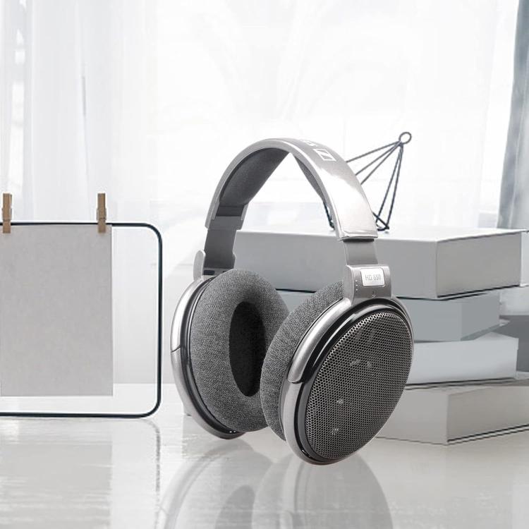 1pair Replacement Ear Pads For Sennheiser HD545, HD565, HD580, HD600, HD650 Headphones(Linen Gray) by bashfashion