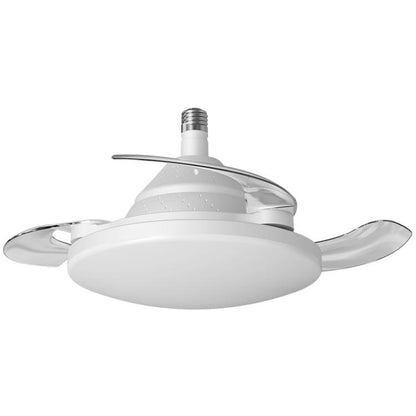 22.5-inch Invisible Blade Ceiling Fan Light with E27 Socket Dimmable LED, 3 Color Temperatures, 3 Speeds, 2H/4H Time(White) by bashfashion