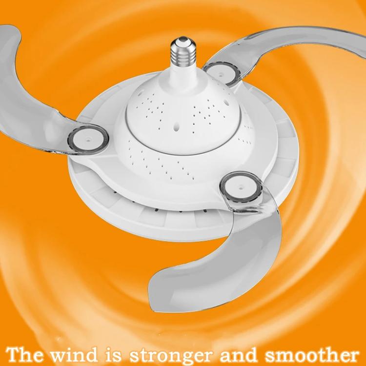 22.5-inch Invisible Blade Ceiling Fan Light with E27 Socket Dimmable LED, 3 Color Temperatures, 3 Speeds, 2H/4H Time(White) by bashfashion