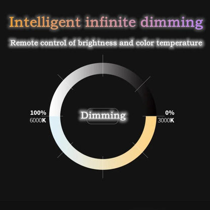 22.5-inch Invisible Blade Ceiling Fan Light with E27 Socket Dimmable LED, 3 Color Temperatures, 3 Speeds, 2H/4H Time(White) by bashfashion