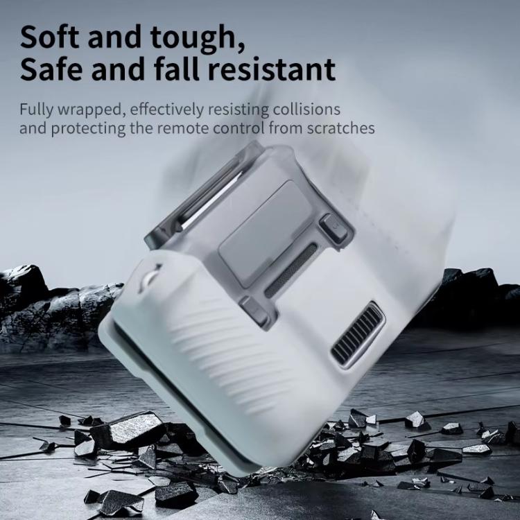 For DJI RC Pro 2 Remote Control Silicone Case Screen and Body Protective Cover(Black) by bashfashion